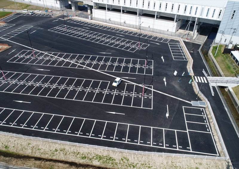 新玉名駅西側駐車場舗装工事